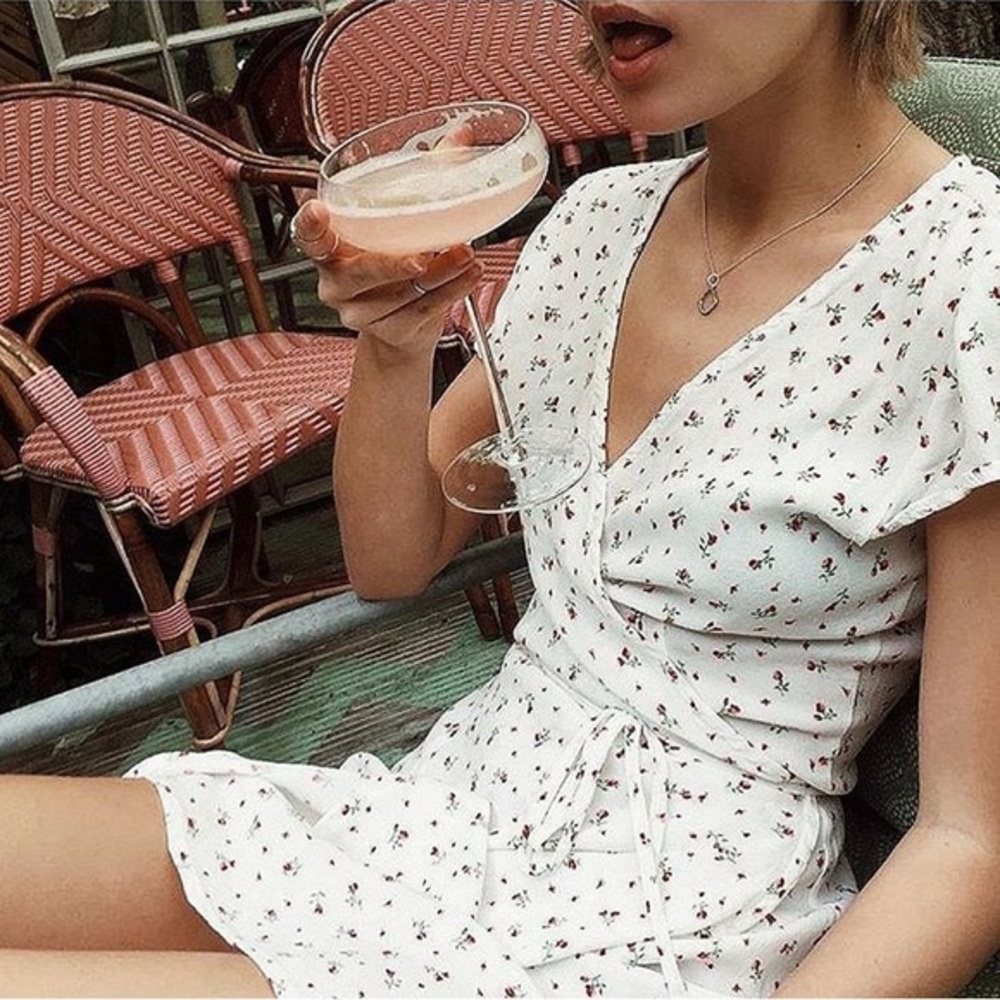 Brandy Melville Rose Wrap Dress
